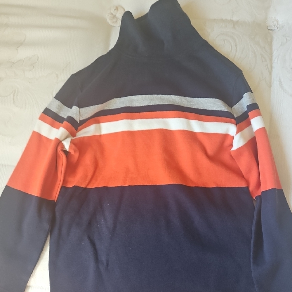 The Children's Place Navy and Orange Turtleneck Sweater